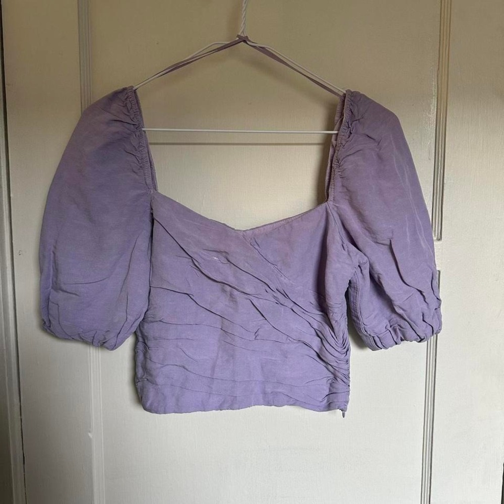 💜Zara‎ Ruched Crop Top